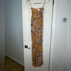 Band of Gypsies Floral Jumpsuit - Strapless